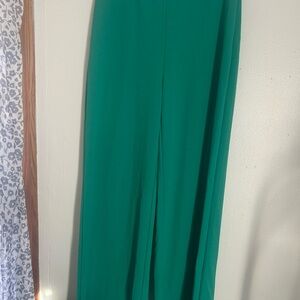 Chic Emerald Wide Leg Pants